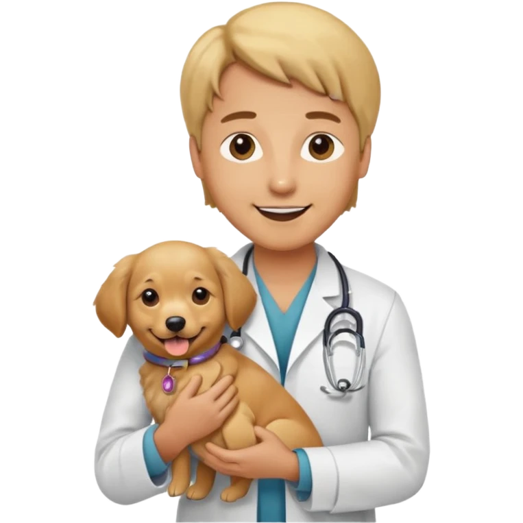 doctor hold a pet dog emoji