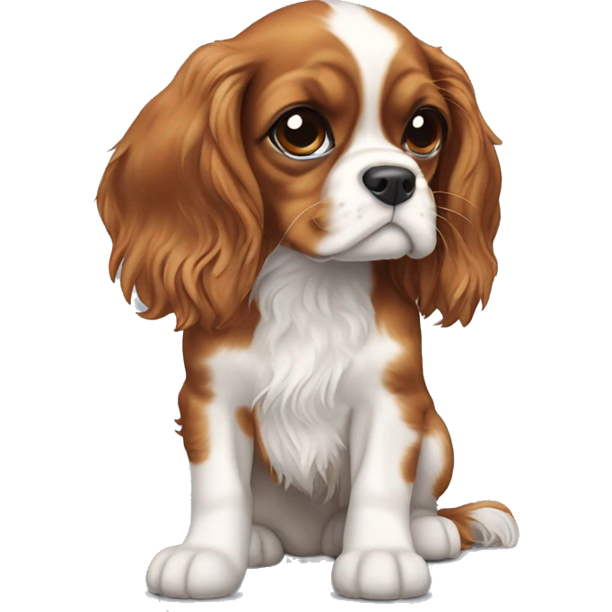 Cavalier King Charles Spaniel puppy emoji
