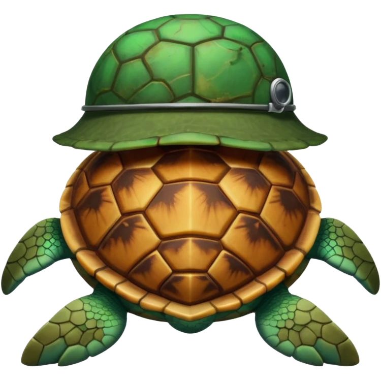 A shitty turtle on an airplane emoji