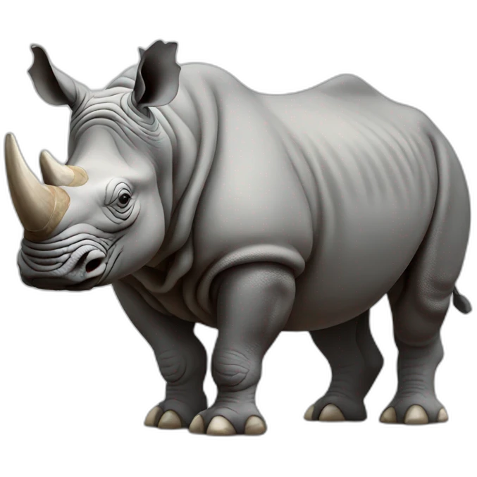 realistic rhino full body emoji