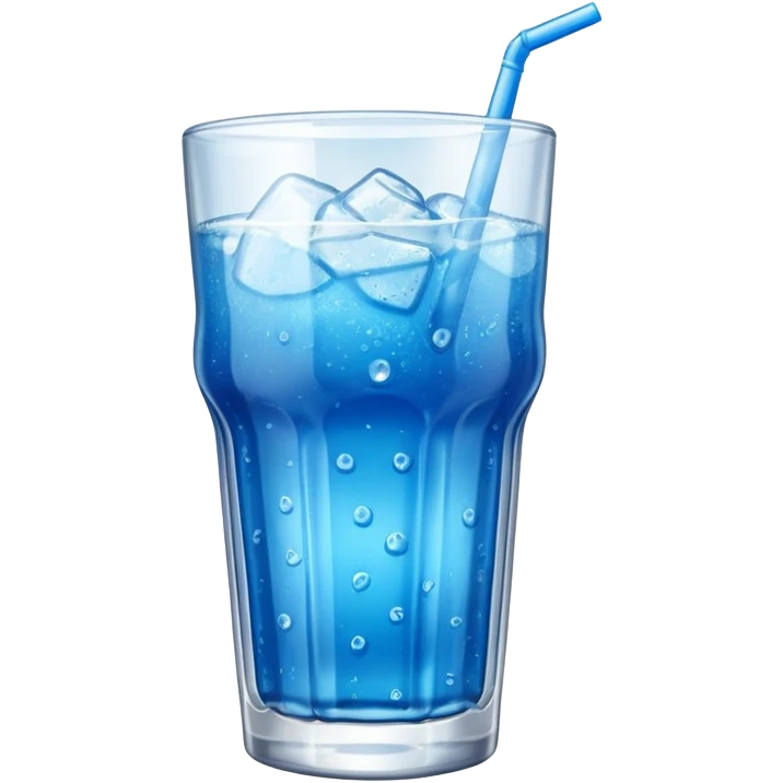 soft drink, blue, without design emoji