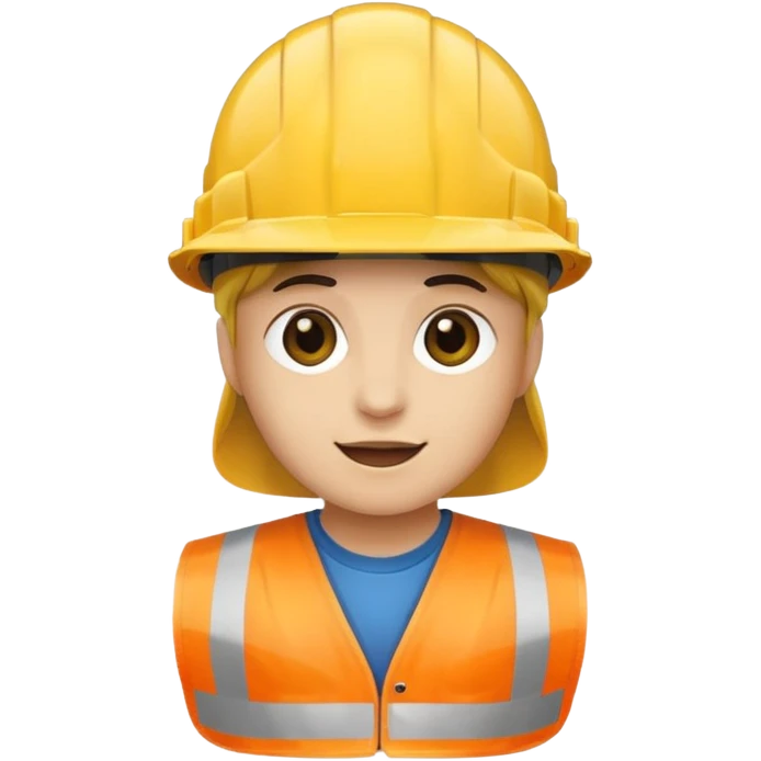 construction hat only, front facing transparent emoji