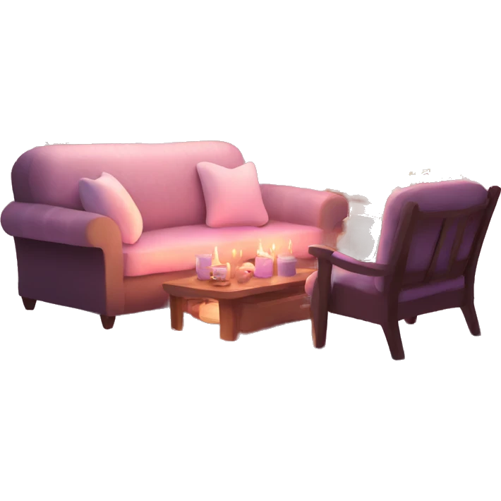 cozy evening pink christmas mood emoji