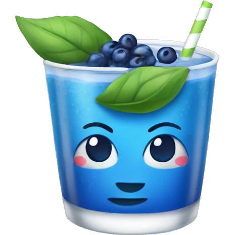 Blue berry drink emoji