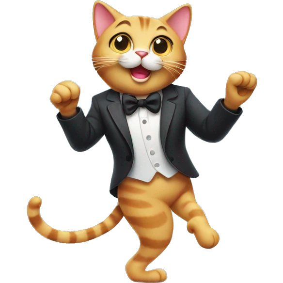 Tap dancing cat emoji