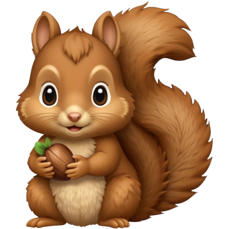 baby squirrel hold a acorn emoji
