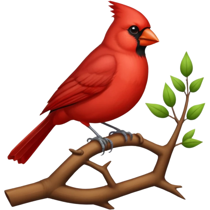 Cardinal bird praying emoji