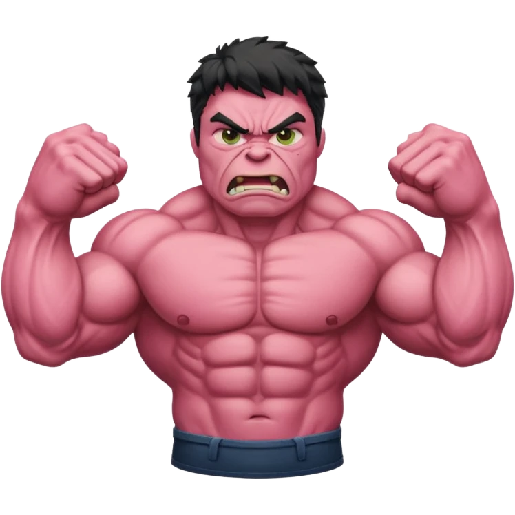 HULK COR DE ROSA emoji
