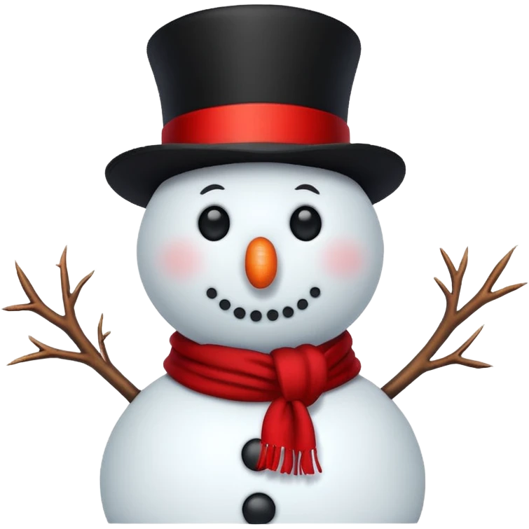 Red snowman emoji