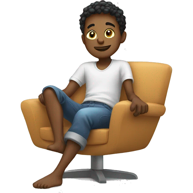 Boy is relaxing  emoji