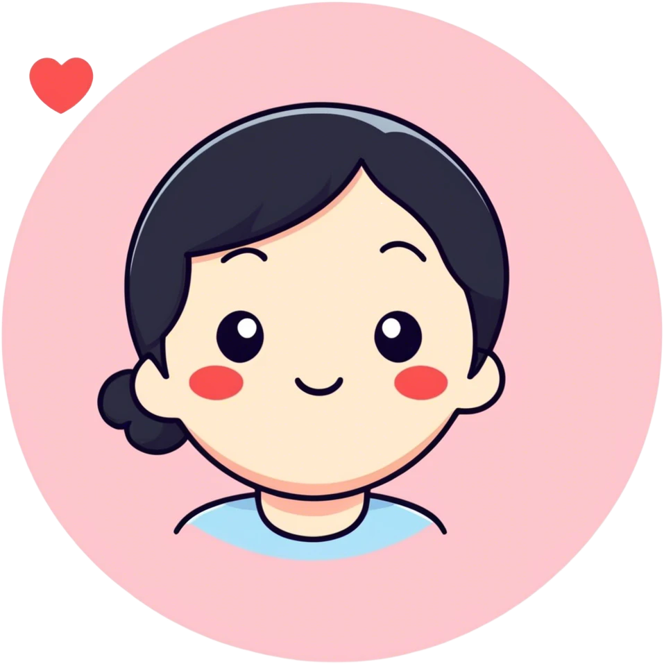 blushing witn hearts emoji
