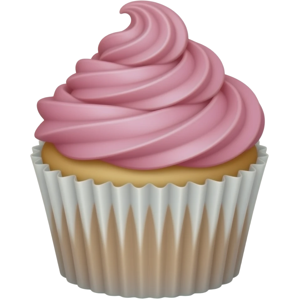 Cupcake with pink icing emoji