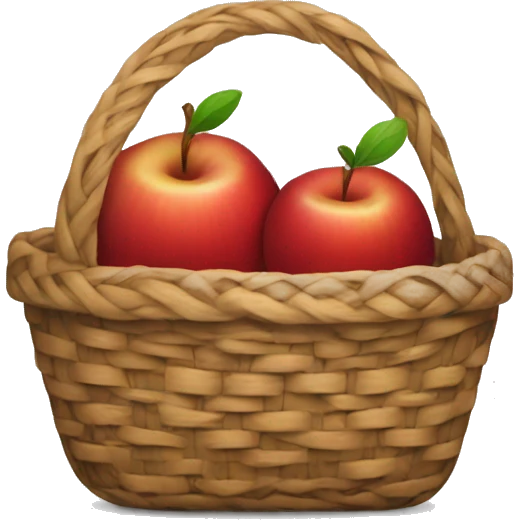 apples with a basket and a candle emoji