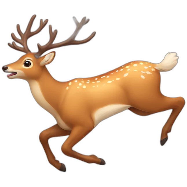 Flying deer emoji