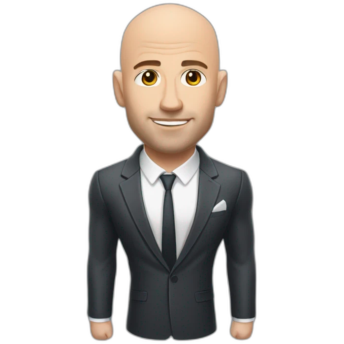 tall muscular bald guy in suit ufc fighter andrew tate emoji