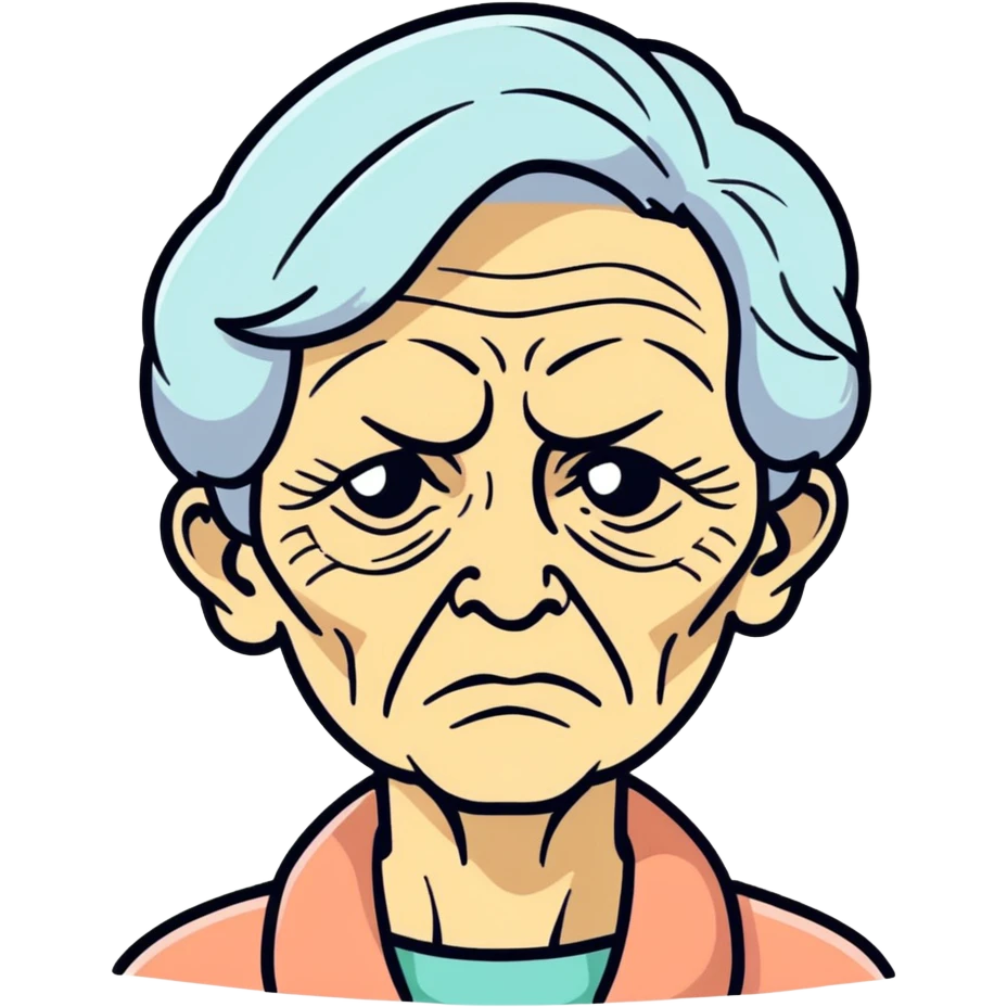 Angry grandma  emoji