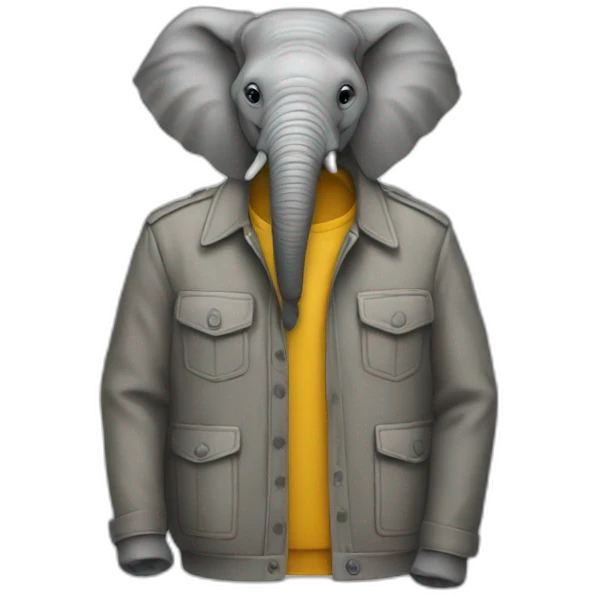 elephent wear jacket emoji