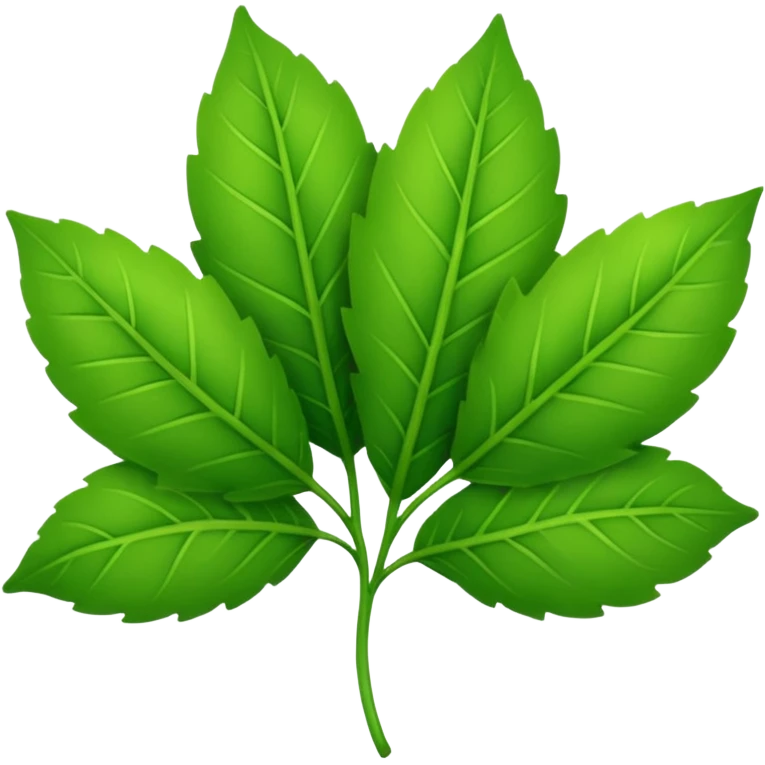 create a green leaves for salaad emoji