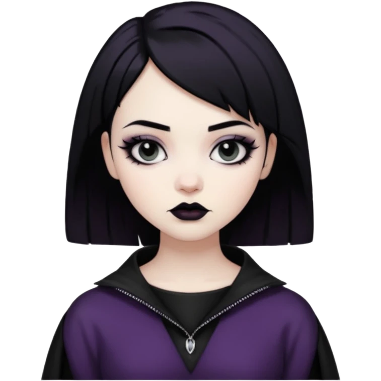 goth girl short hair emoji