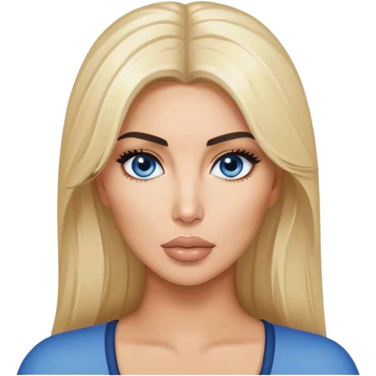 kim kardashian blonde hair blue eyes emoji