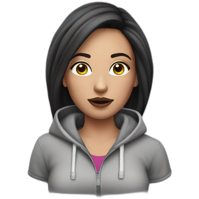 British chav female with loads of makeup and dressed in joggers emoji