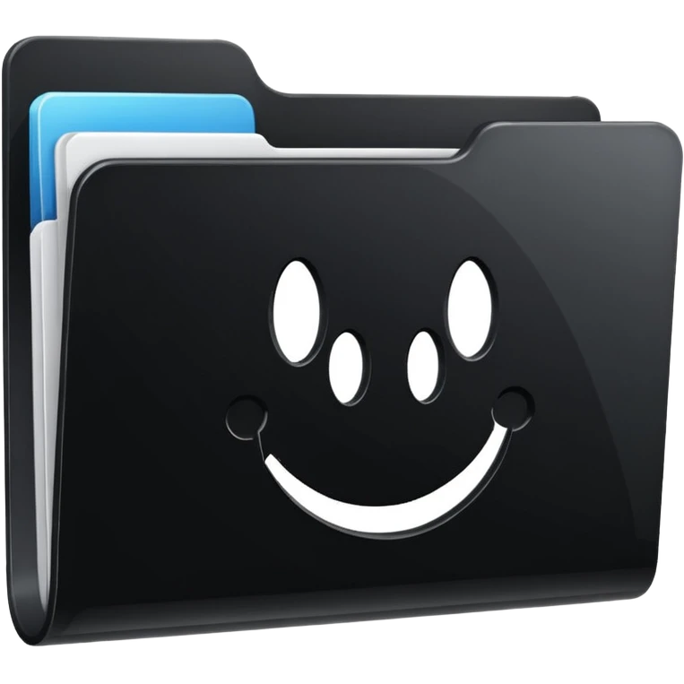 computer folder icon black emoji