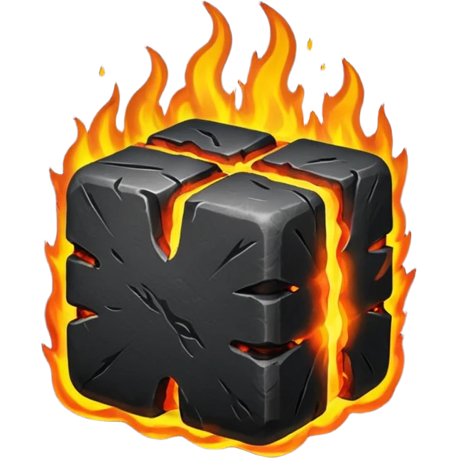burning coal briquette emoji
