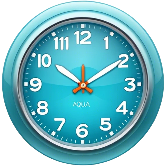 aqua blue clock emoji