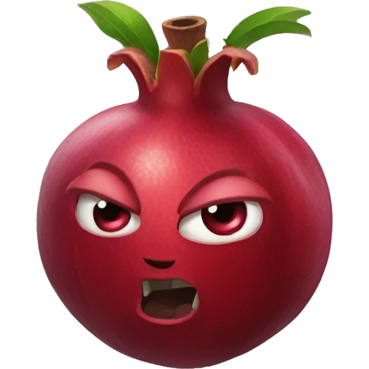 Scary Pomegranate emoji