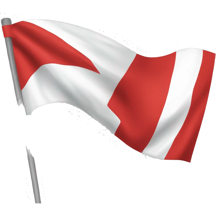 red and white diver down flag - just the flag emoji