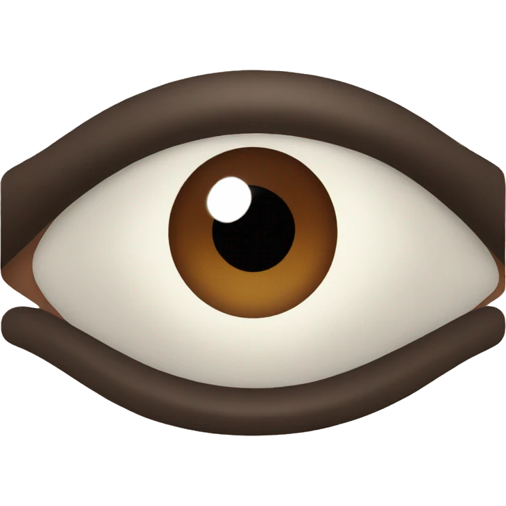 dark brown eye of a woman, only eye emoji emoji