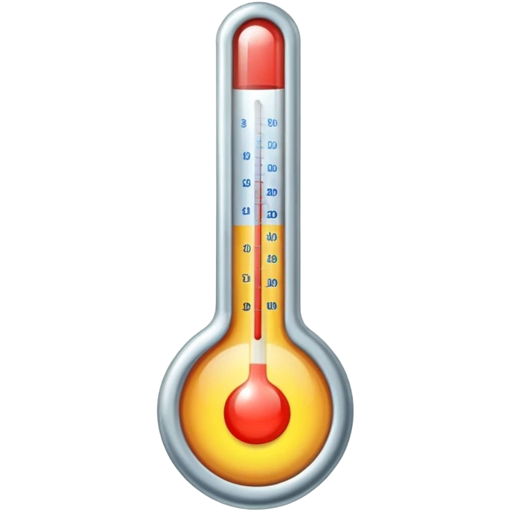 a medical thermometer whose temperature has risen too much high emoji