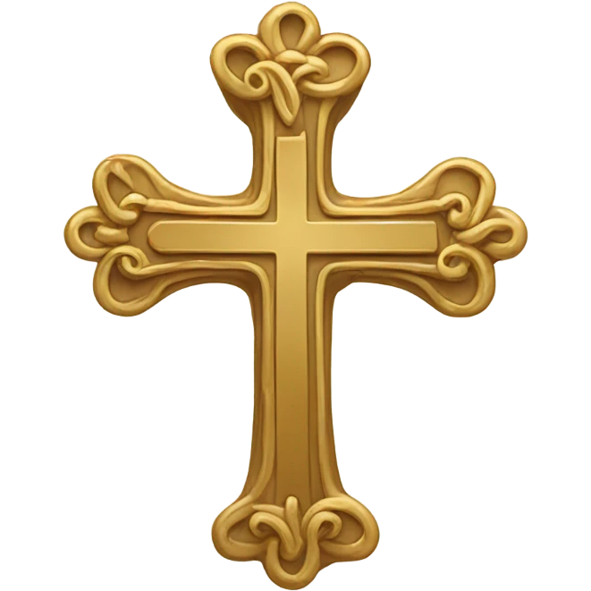 gold cross crosslet fitchy (minimal detail) emoji