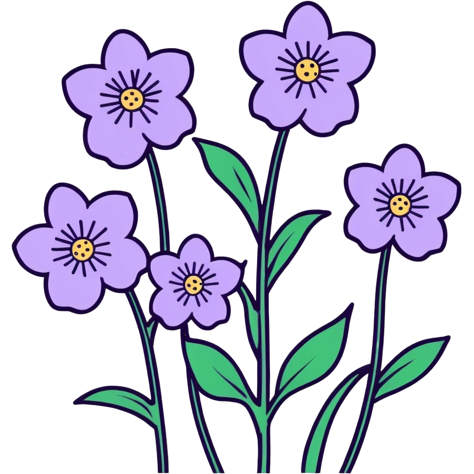 Gorgeous colorshifting purple shades, lilac flowers emoji