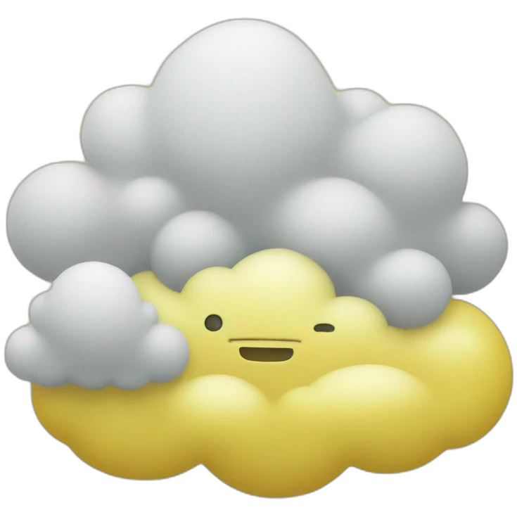 large fluffy yellow cloud emoji
