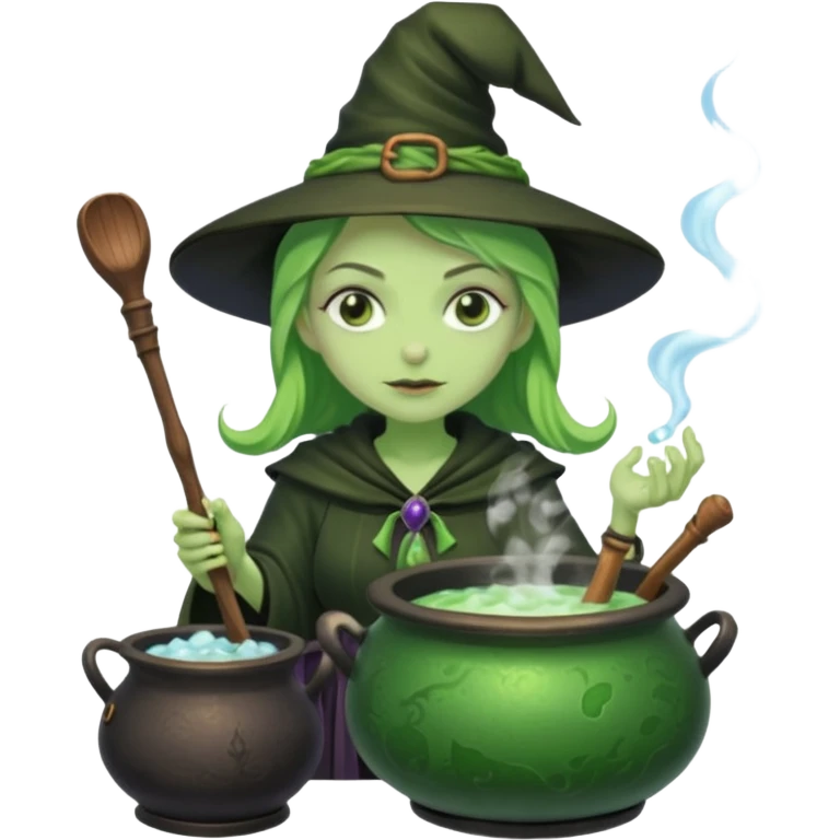 green witch cooking potion emoji