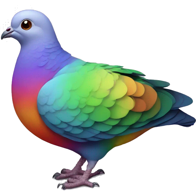 Rainbow pigeon emoji