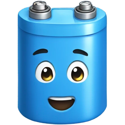 BLUE battery happy  emoji