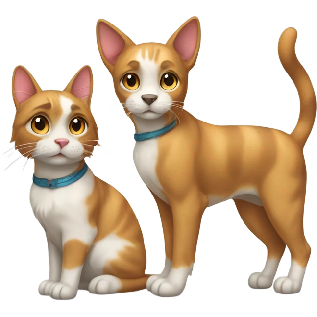 cat and dog emoji