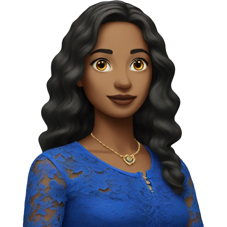 Royal blue lace top  emoji