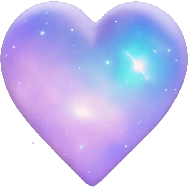 pastel purple and blue galaxy heart emoji