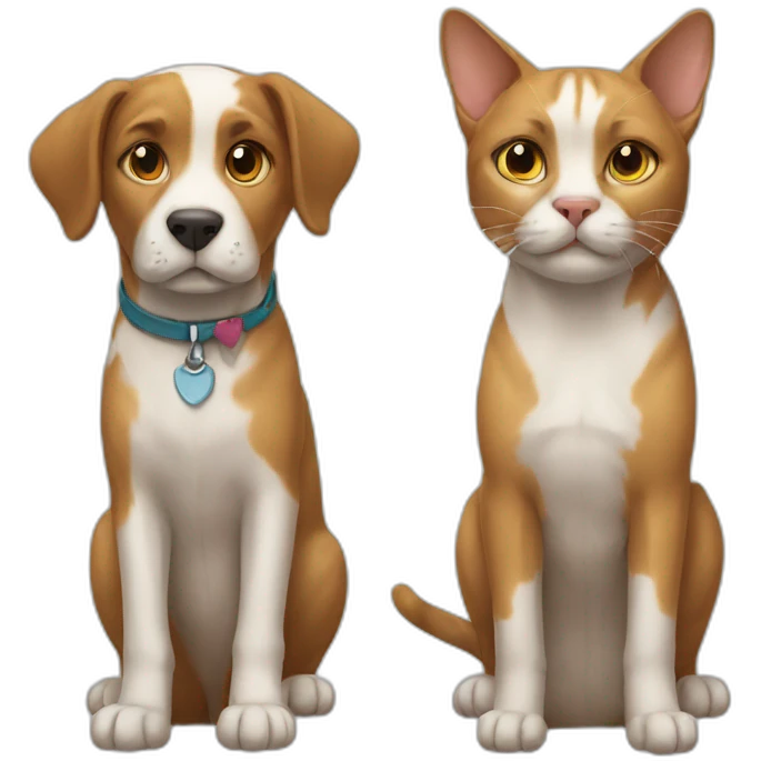 cat en dog emoji