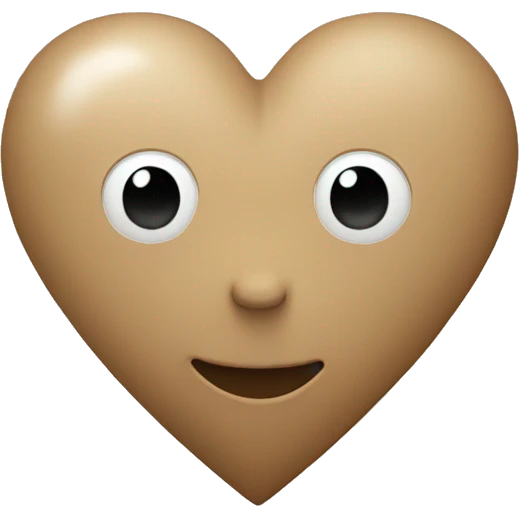 Beige IOS heart  emoji