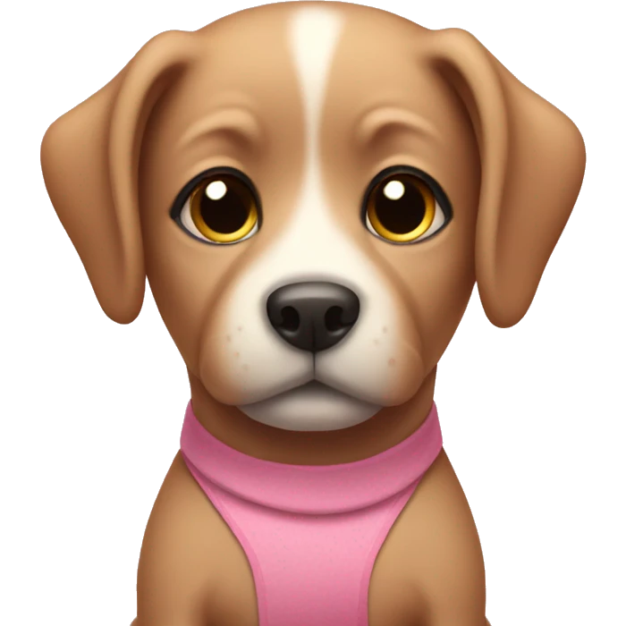 Dog wearing a pink dress  emoji