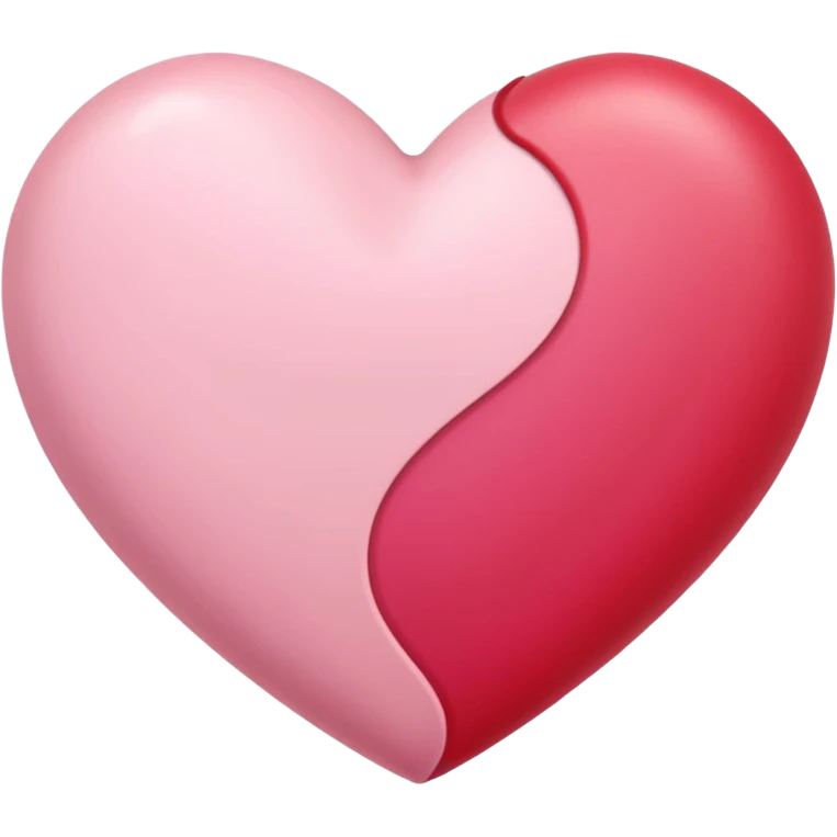 one pink heart  and one red heart emoji with subtle sakura petal texture emoji