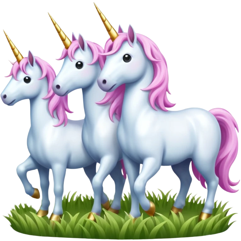 Four unicorns emoji