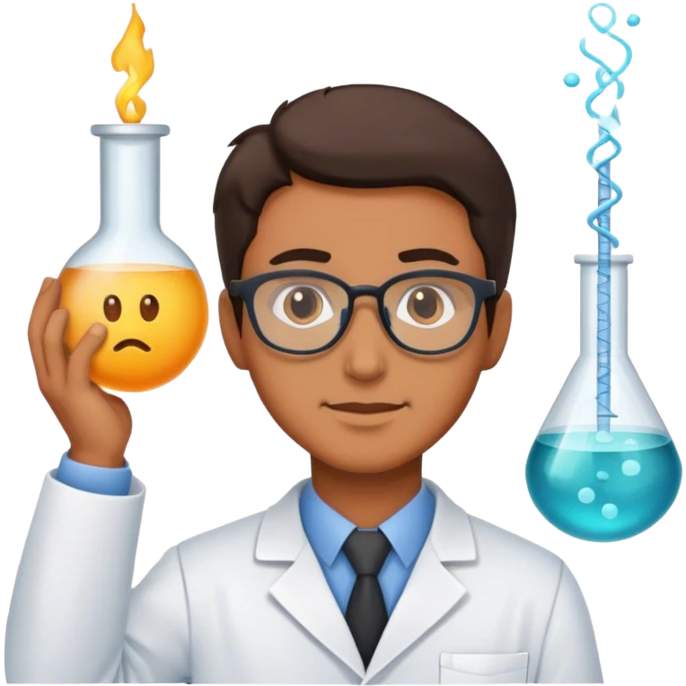 scientist man photorealistic emoji
