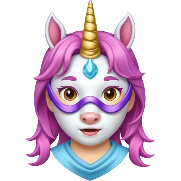 unicorn face mask scout girl emoji
