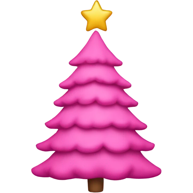 Pink Christmas tree emoji