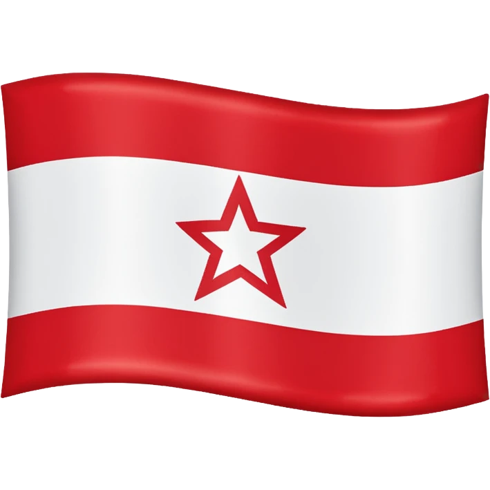 Bandeira do Pará em cor vermelho e banco é uma estrela no centro emoji